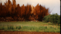 Photograph of explosion on Burwell Farm.