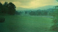 View of mountain scenery in a National Guard camp.