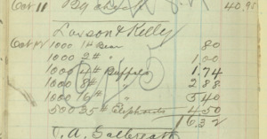 Laxson + Kelly transaction, October 12, 1899.