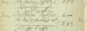 L.J. Hughes transaction, July 10, 1899.