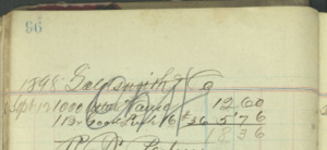 Goldsmith + Co. transaction, September 12, 1898.