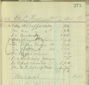 W.L. Halsey + Co. transaction, October 21, 1903.