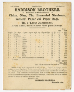 No. 8 Lamp Assortment advertisement.