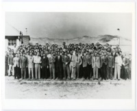 Group photograph of transplanted German engineers at Fort Bliss, Texas.